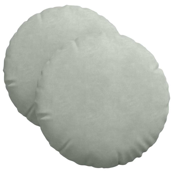 Cojines para asiento 2 pcs Gris Claro Ø 40 x 13 cm Terciopelo M 2