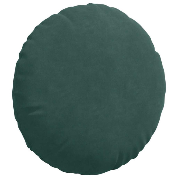 Cojines para asiento 2 pcs Verde oscuro Ø 40 x 13 cm Terciopelo M 5