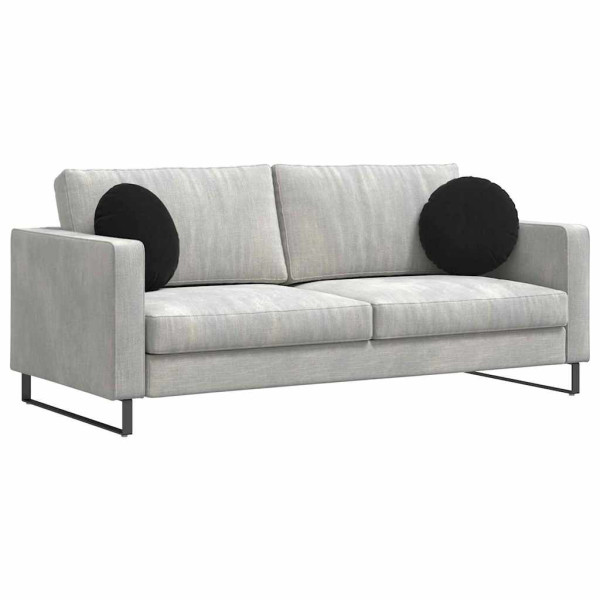 Cojines para asiento 2 pcs Negro Ø 40 x 13 cm Terciopelo M 3