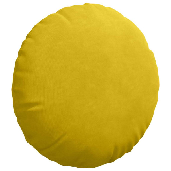Cojines para asiento 2 pcs Amarillo Ø 40 x 13 cm Terciopelo M 5
