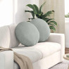 Cojines para asiento 2 pcs Gris Claro Ø 40 x 13 cm Terciopelo 1