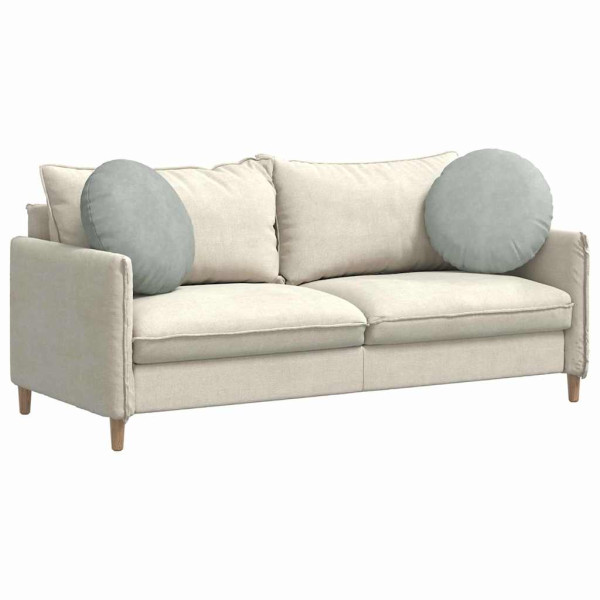 Cojines para asiento 2 pcs Gris Claro Ø 40 x 13 cm Terciopelo M 3