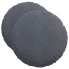 Cojines para asiento 2 pcs Gris oscuro Ø 40 x 13 cm Terciopelo 2