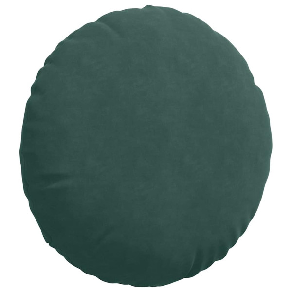Cojines para asiento 2 pcs Verde oscuro Ø 40 x 13 cm Terciopelo M 5