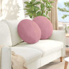 Cojines para asiento 2 pcs Rosa Ø 40 x 13 cm Terciopelo 1