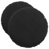 Cojines para asiento 2 pcs Negro Ø 40 x 13 cm Terciopelo 2