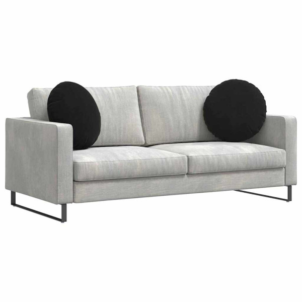 Cojines para asiento 2 pcs Negro Ø 40 x 13 cm Terciopelo M 3