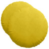 Cojines para asiento 2 pcs Amarillo Ø 40 x 13 cm Terciopelo 2
