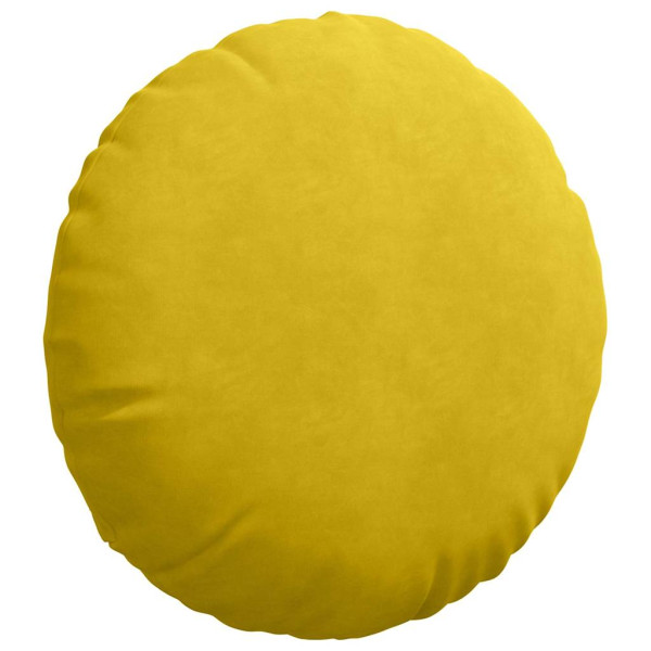 Cojines para asiento 2 pcs Amarillo Ø 40 x 13 cm Terciopelo M 5