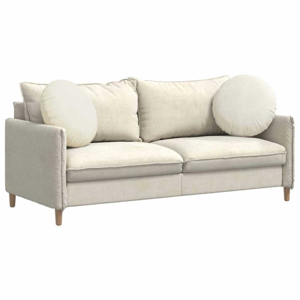 Cojines para asiento 2 pcs Crema Ø 40 x 13 cm Terciopelo M 3