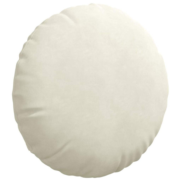 Cojines para asiento 2 pcs Crema Ø 40 x 13 cm Terciopelo M 5