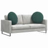 Cojines para asiento 2 pcs Verde oscuro Ø 40 x 13 cm Terciopelo 3