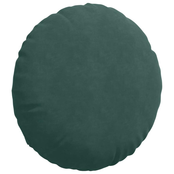 Cojines para asiento 2 pcs Verde oscuro Ø 40 x 13 cm Terciopelo M 5