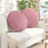 Cojines para asiento 2 pcs Rosa Ø 40 x 13 cm Terciopelo 1