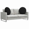 Cojines para asiento 2 pcs Negro Ø 40 x 13 cm Terciopelo 3