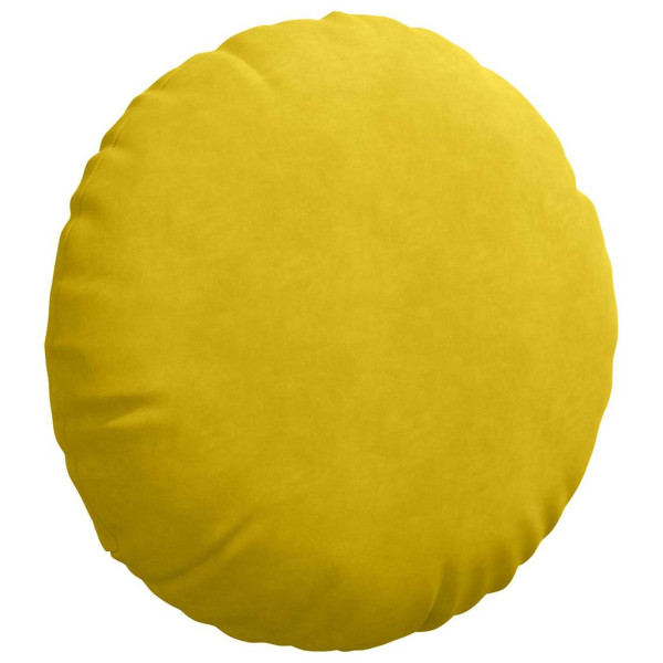 Cojines para asiento 2 pcs Amarillo Ø 40 x 13 cm Terciopelo M 5