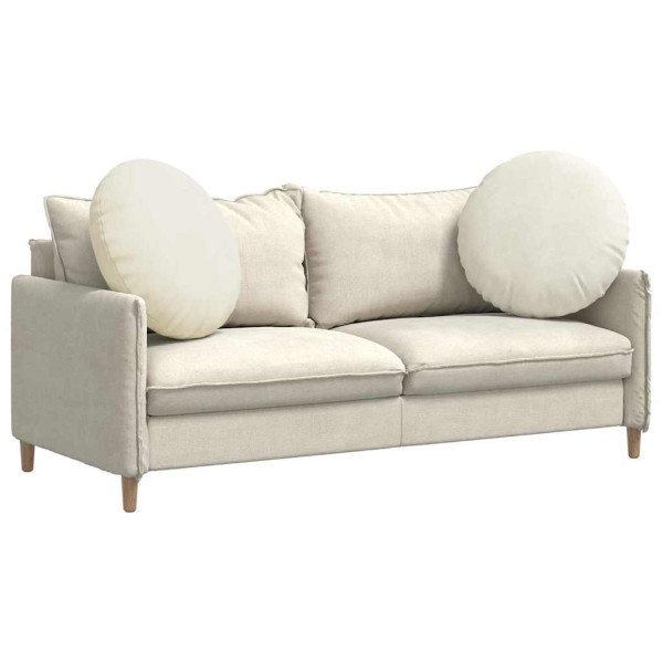 Cojines para asiento 2 pcs Crema Ø 40 x 13 cm Terciopelo M 3