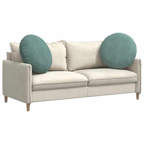 Cojines para asiento 2 pcs Verde Mar Ø 40 x 13 cm Terciopelo D