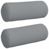 Cojines Bolster 2 pcs Gris Claro Ø 15 x 40 cm tela 2