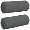 Cojines Bolster 2 pcs Gris oscuro Ø 15 x 40 cm tela 2