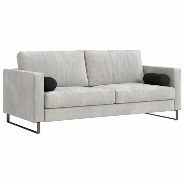 Cojines Bolster 2 pcs Negro Ø 15 x 40 cm tela M 3