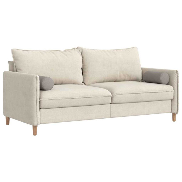 Cojines Bolster 2 pcs Taupé Ø 15 x 40 cm tela M 3