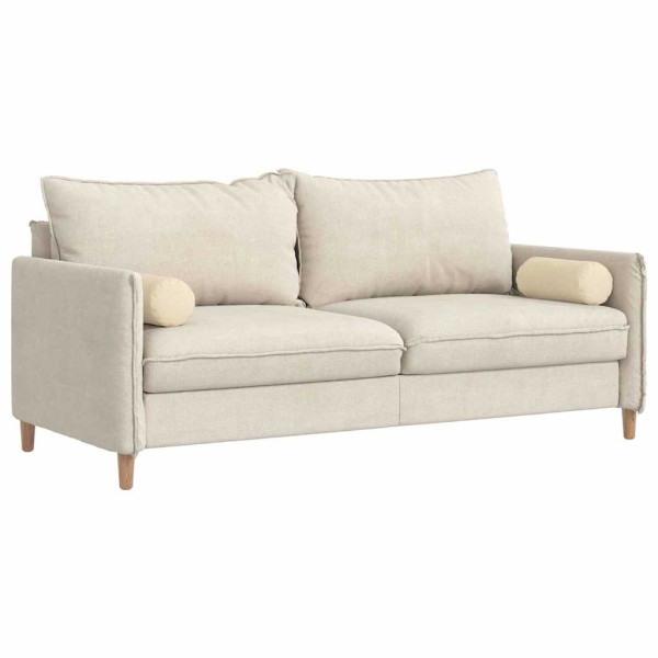 Cojines Bolster 2 pcs Crema Ø 15 x 40 cm tela M 3