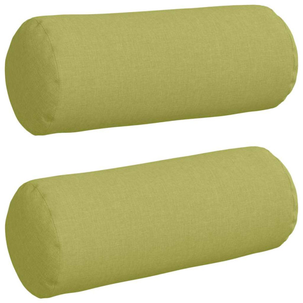 Cojines Bolster 2 pcs Verde claro Ø 15 x 40 cm tela M 2
