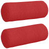 Cojines Bolster 2 pcs Rojo Ø 15 x 40 cm tela 2