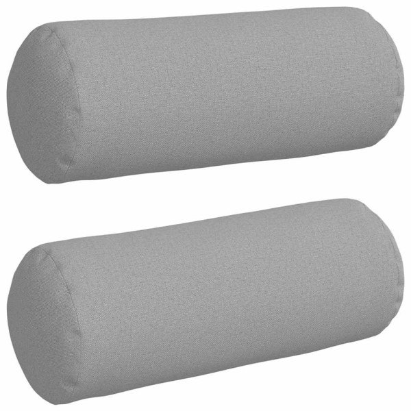 Cojines Bolster 2 pcs Gris Nube Ø 15 x 40 cm tela M 2