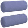 Cojines Bolster 2 pcs Azul jeans Ø 15 x 40 cm tela 2