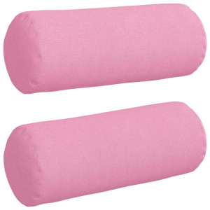 Cojines Bolster 2 pcs Rosa Ø 15 x 40 cm tela H