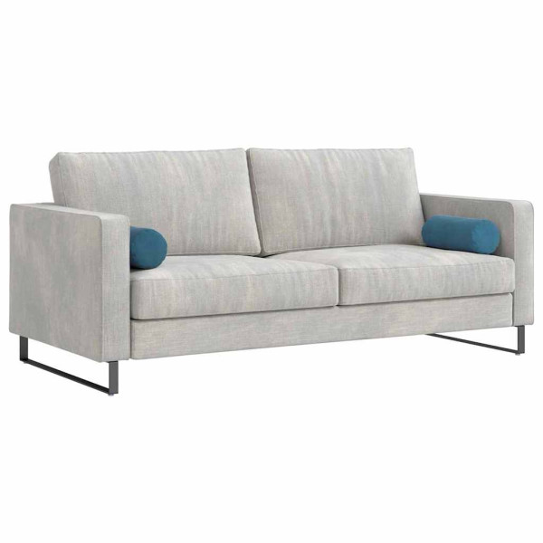 Cojines Bolster 2 pcs Azul Ø 15 x 40 cm Tela de pana M 3