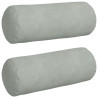 Cojines Bolster 2 pcs Gris Claro Ø 15 x 40 cm Tela de pana 2
