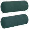 Cojines Bolster 2 pcs Verde oscuro Ø 15 x 40 cm Tela de pana 2