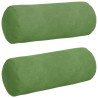 Cojines Bolster 2 pcs Verde claro Ø 15 x 40 cm Tela de pana 2