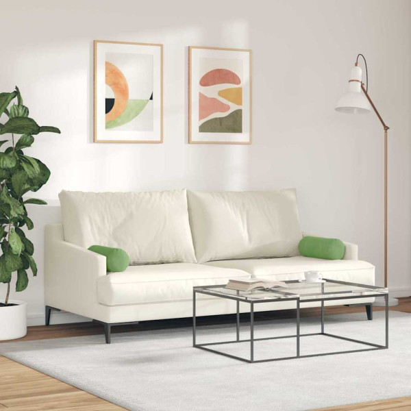 Cojines Bolster 2 pcs Verde claro Ø 15 x 40 cm Tela de pana M 4