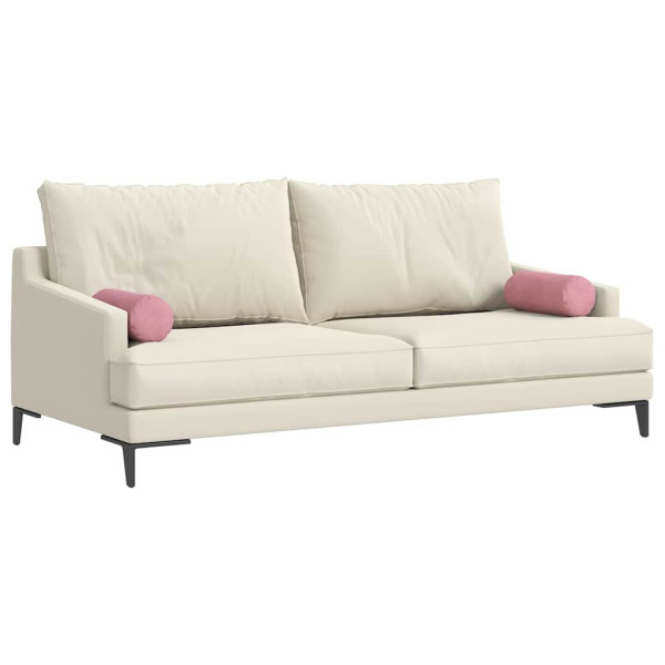 Cojines Bolster 2 pcs Rosa Ø 15 x 40 cm Tela de pana M 3