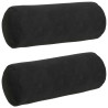 Cojines Bolster 2 pcs Negro Ø 15 x 40 cm Tela de pana 2