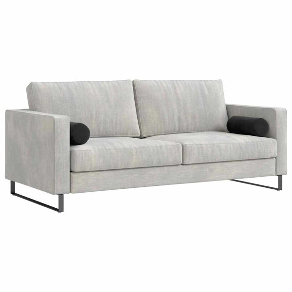 Cojines Bolster 2 pcs Negro Ø 15 x 40 cm Tela de pana M 3