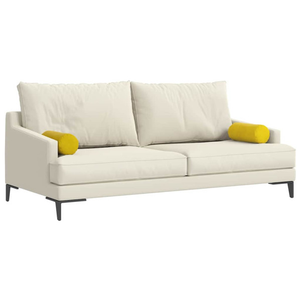 Cojines Bolster 2 pcs Amarillo Ø 15 x 40 cm Tela de pana M 3