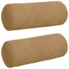 Cojines Bolster 2 pcs Marrón Ø 15 x 40 cm Tela de pana 2