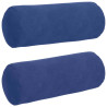 Cojines Bolster 2 pcs Azul Policía Ø 15 x 40 cm Tela de pana 2