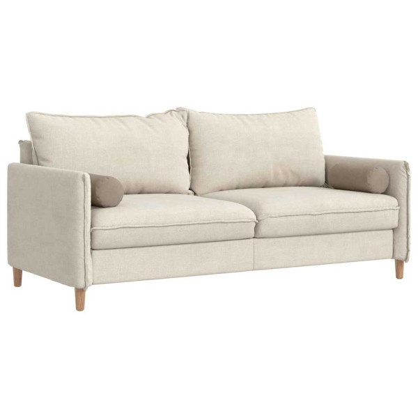 Cojines Bolster 2 pcs Taupé Ø 15 x 40 cm Tela de microfibra M 3