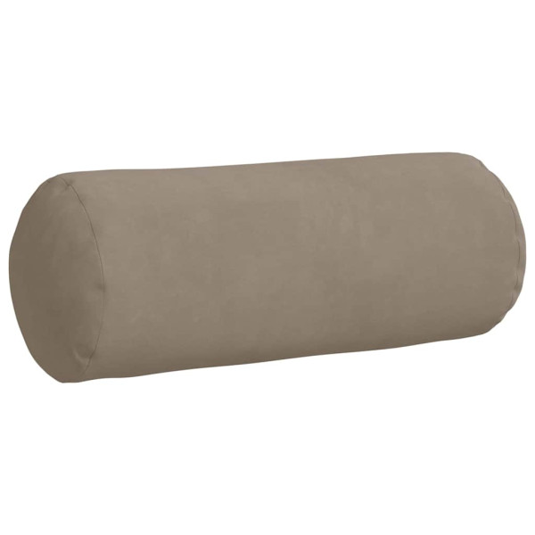 Cojines Bolster 2 pcs Taupé Ø 15 x 40 cm Tela de microfibra M 5
