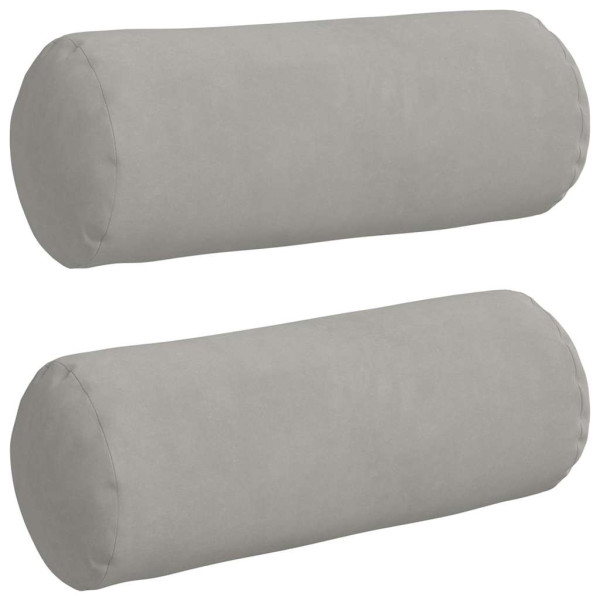 Cojines Bolster 2 pcs Gris Claro Ø 15 x 40 cm M 2