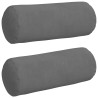 Cojines Bolster 2 pcs Gris oscuro Ø 15 x 40 cm 2