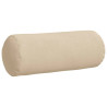 Cojines Bolster 2 pcs Crema Ø 15 x 40 cm Tela de microfibra 5