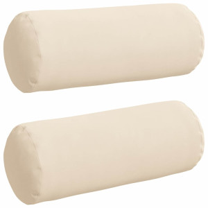 Cojines Bolster 2 pcs Beige Ø 15 x 40 cm Tela de microfibra H