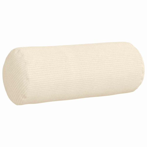 Cojines Bolster 2 pcs Crema Ø 15 x 40 cm Tela de pana M 5